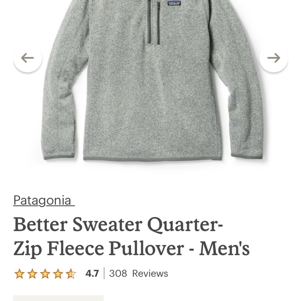 Patagonia Heather Gray Fleece Pullover